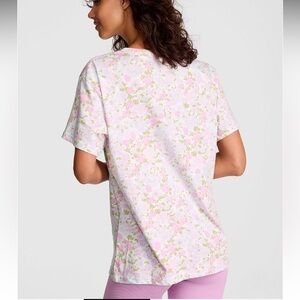 Pink VS Floral Campus Cotton Tee Size XL